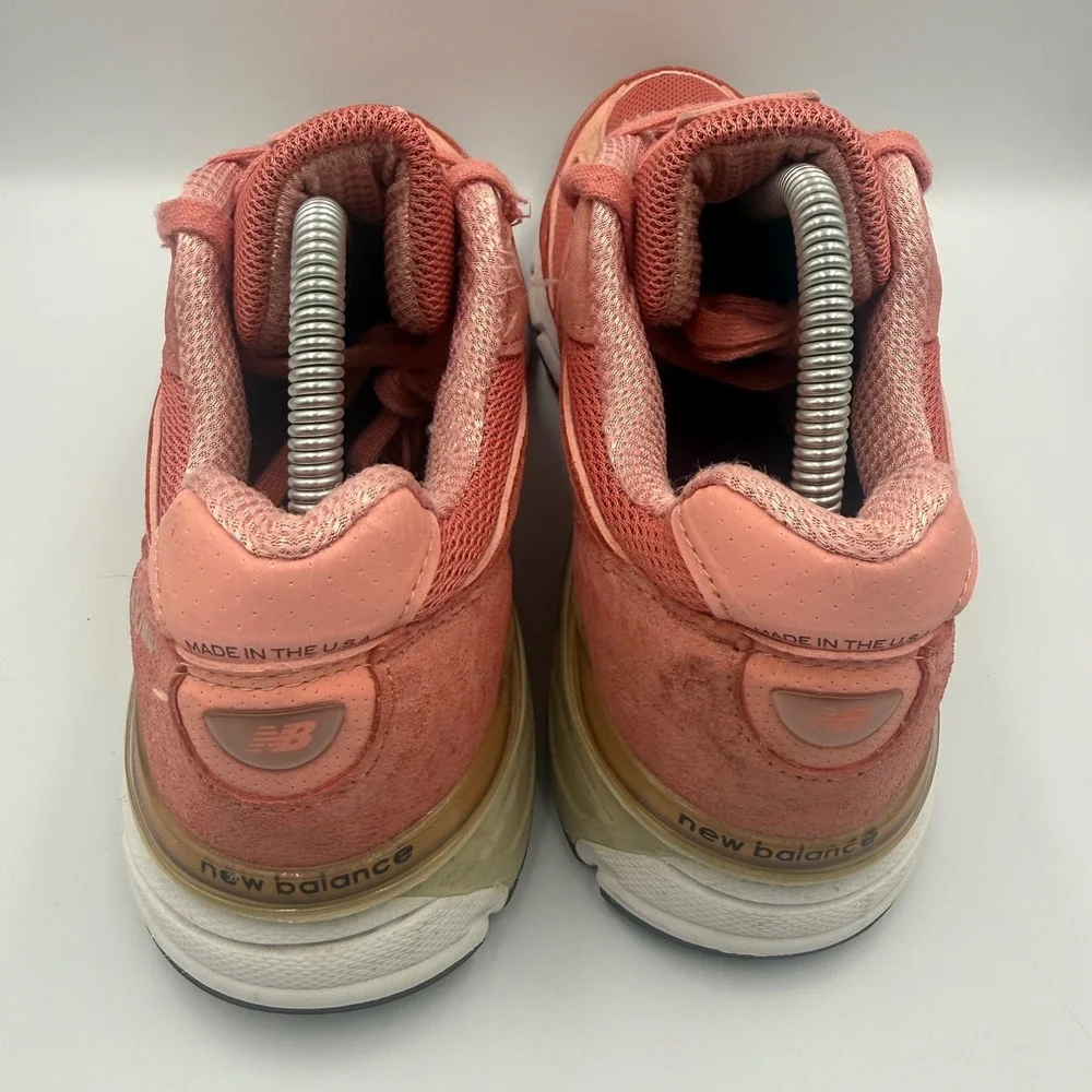 New Balance 990v4 Mens Size 9 Running Shoes Made in USA Sunrise M990SR4 Pink